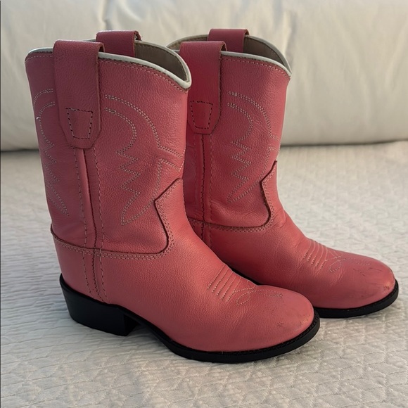 Old West Pink Cowgirl Boots - Picture 1 of 7